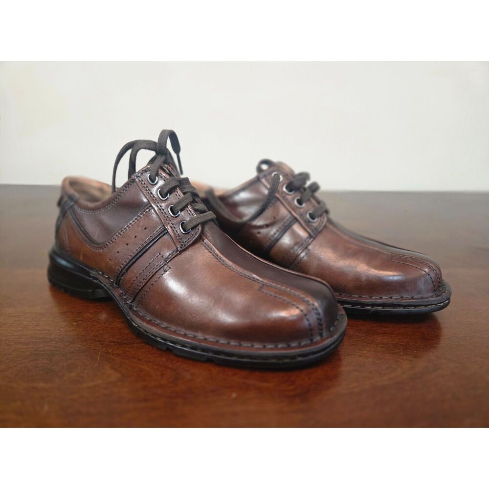 ​Clarks Mens Touareg Brown Leather Oxford Lace Up Shoes Size 7 M New In Box NIB